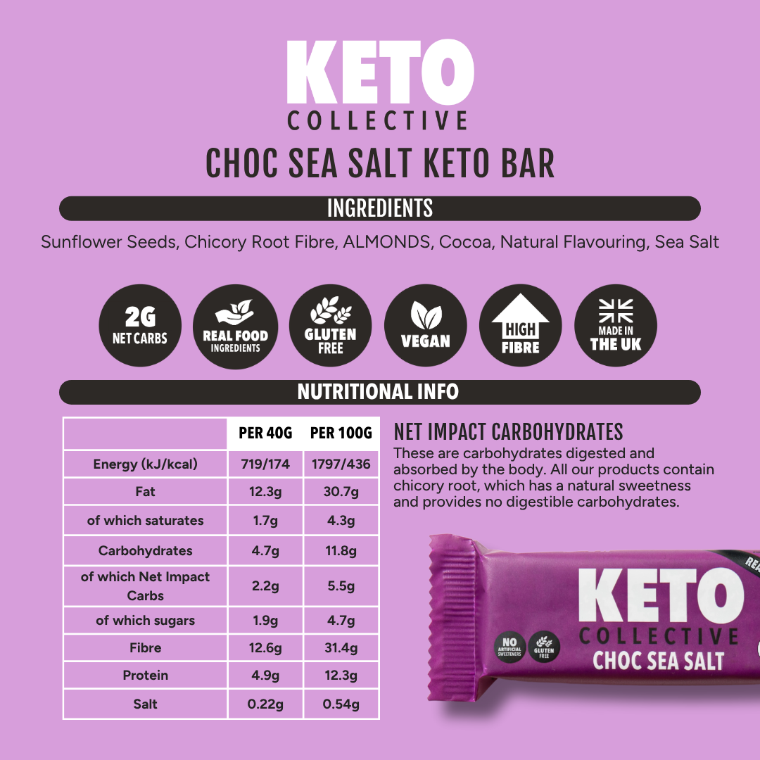 CHOC SEA SALT KETO BARS (40g x 15)