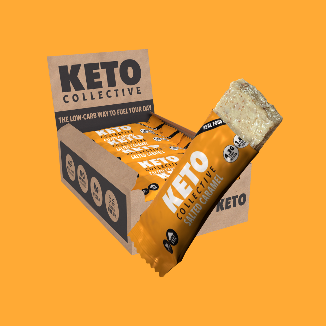 keto collective salted caramel keto bars box