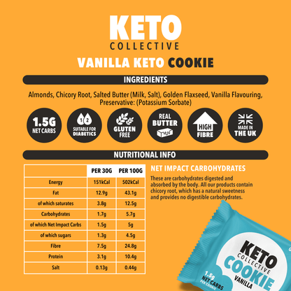 keto collective vanilla keto cookies nutritional panel