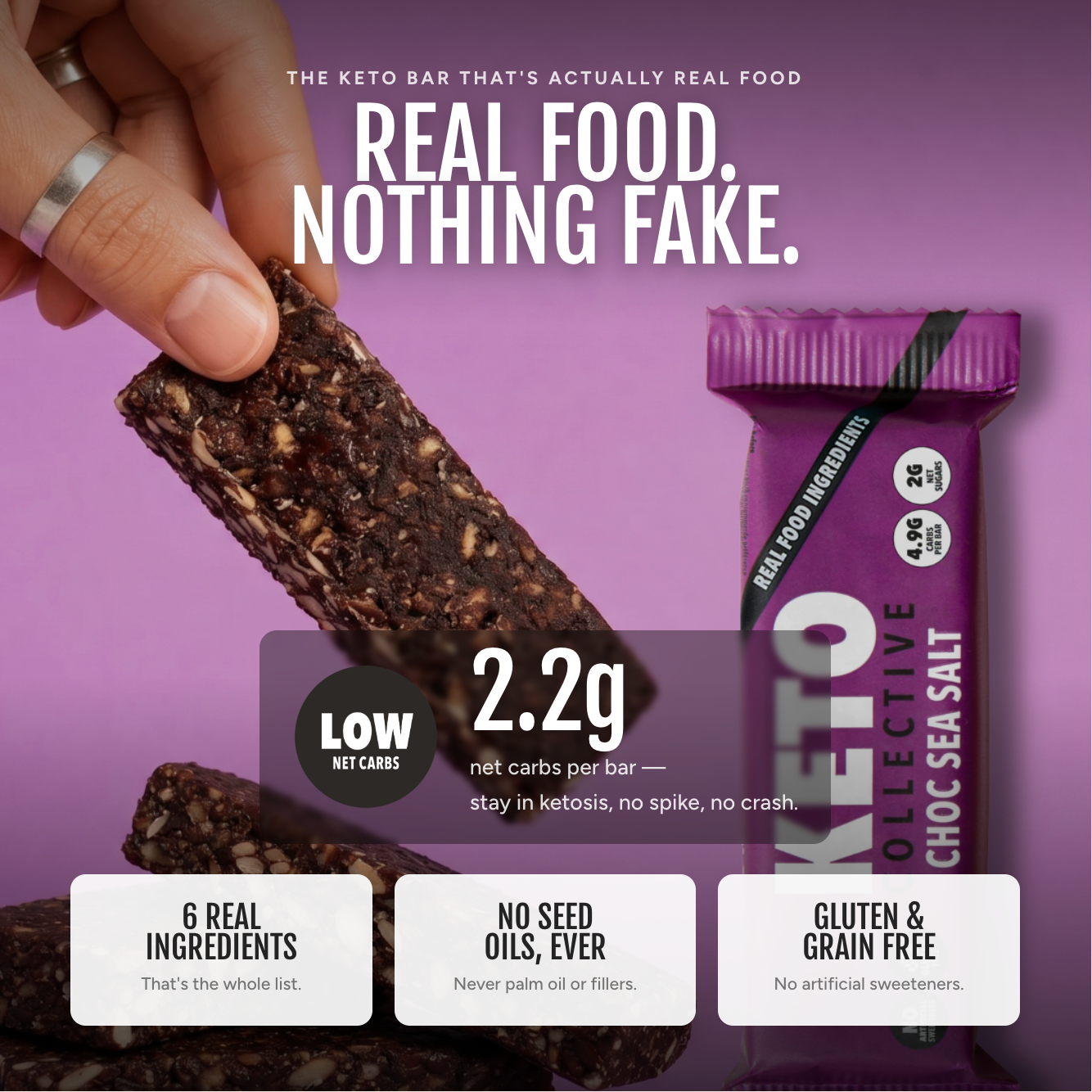 Choc Sea Salt Keto Bars (15 x 40g)