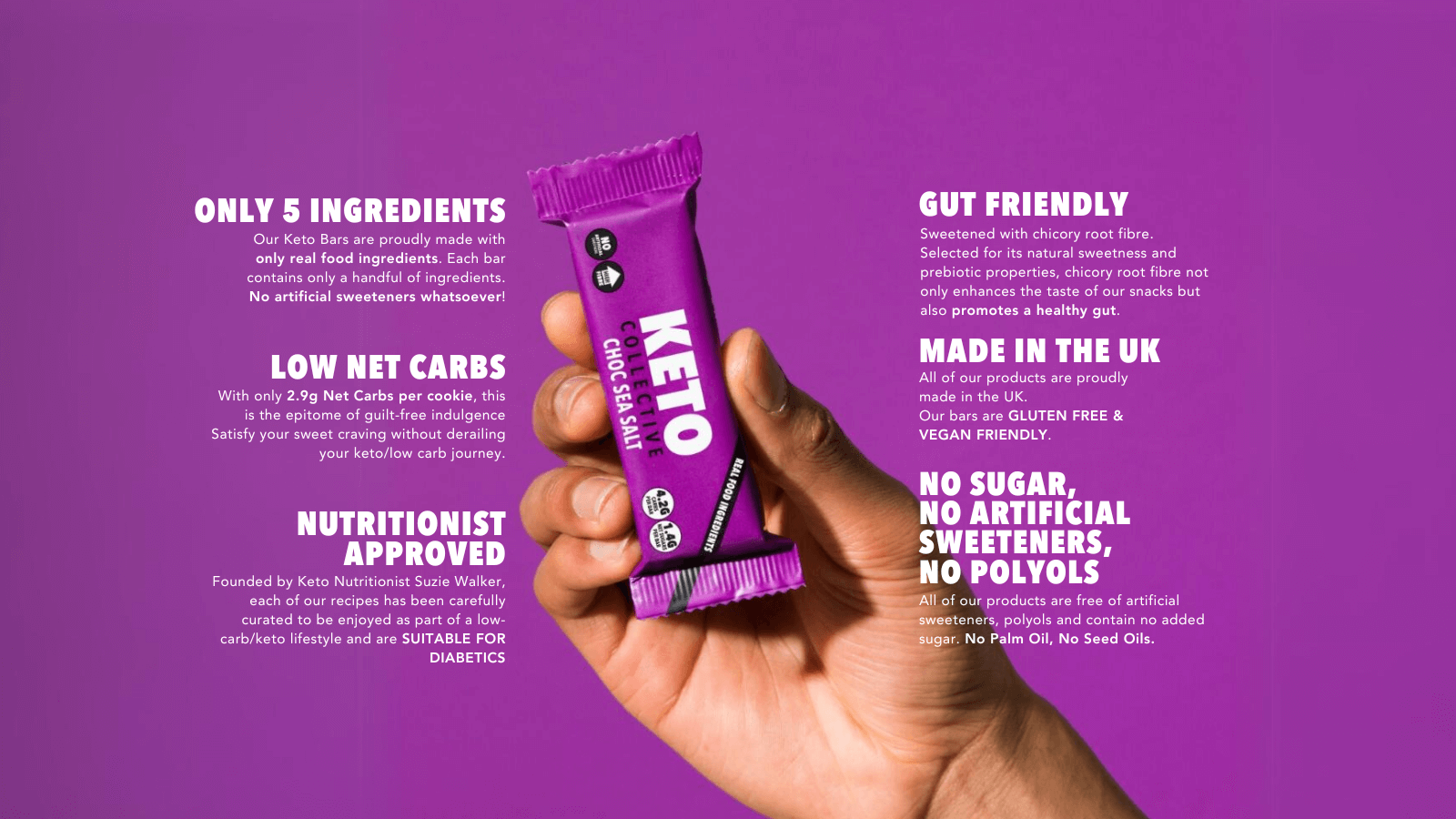 Choc Sea Salt Keto Bars 15x40g I THE KETO COLLECTIVE