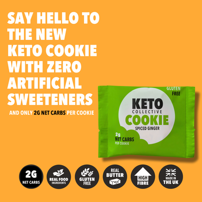 NEU! GEWÜRZTE INGWER KETO-KEKSE (30g x 12) - EU-Versand