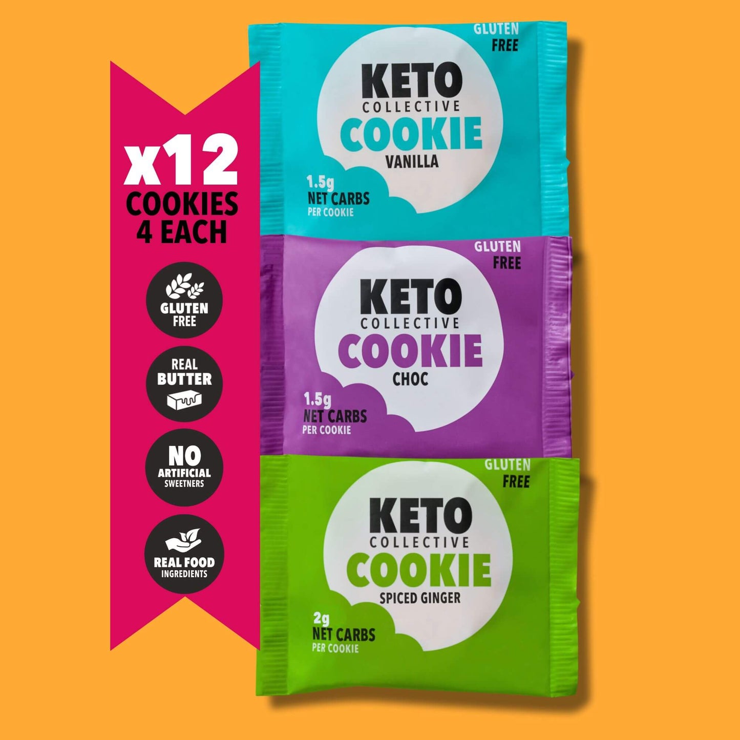 KETO-KEKSE GEMISCHTE BOX (30g x 12) – EU-Versand