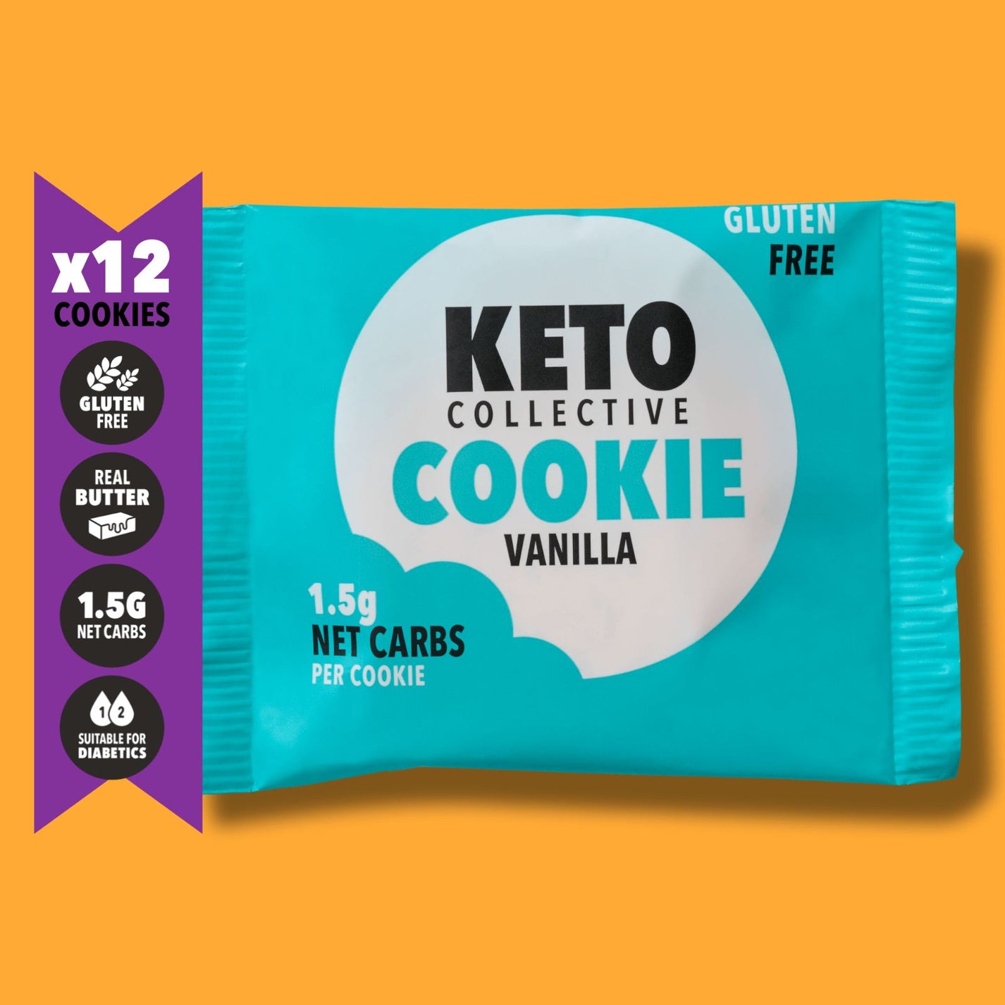 Vanilla Keto Cookies x12 Fast&Free UK Delivery Keto Collective