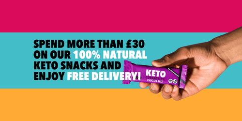 keto bars 30 pound free delivery banner