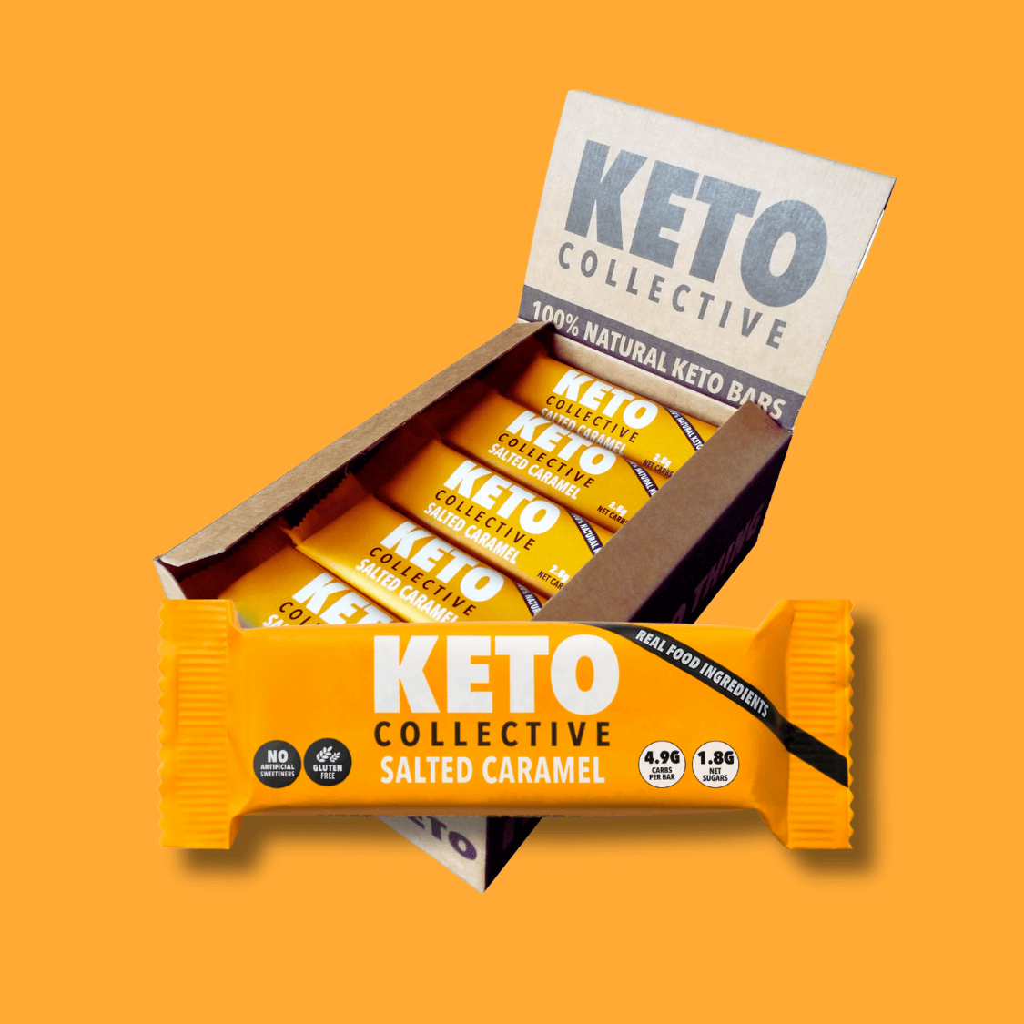 Gesalzene Karamell-Keto-Riegel (40 g x 15) – EU-Versand